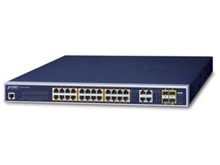  Layer 2, 24  10/100/1000/, PoE, 440 + 4 combo  RJ-45/SFP 100/1000/ (GS-4210-24PL4C)