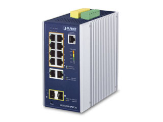 ���������� ������������, Layer 2+, IP30, 8 ������ 10/100/1000��/� 802.3at PoE, 240 �� + 2 ����� 10/100/1000��/� + 2 ����� 100/1000 SFP (-40~75 C) (IGS-5225-8P2T2S)